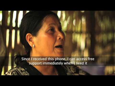 Hairy Biker Dave Myers sees how Oxfam and pink phones help lift lives in Cambodia