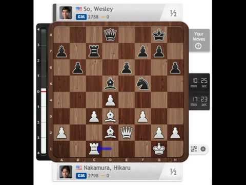 GM Nakamura - GM So 1/2-1/2 US Chess Championship 2015
