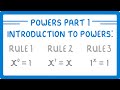 GCSE Maths - Introduction to Powers/Indices & 3 Basic Rules (Powers Part 1/6)   #29