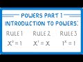 GCSE Maths Introduction To Powers Indices 3 Basic Rules Powers Part 1 6