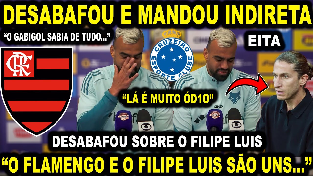 "O FLAMENGO E O FILLIPE LUIS SÃO UNS..." FABRICIO BRUNO DESABOU E MANDOU INDIRETA SOBRE O FLAMENGO!