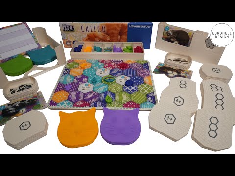 Calico Boardgame Insert & Buttons