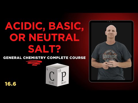 Salt Classification: Is It Acidic, Basic, or Neutral? (16.6) | General Chemistry