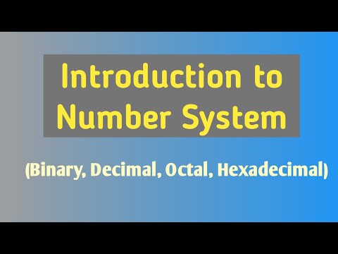 Lec -1: Introduction to Number System( Binary, Decimal, Octal, Hexadecimal ) in malayalam.
