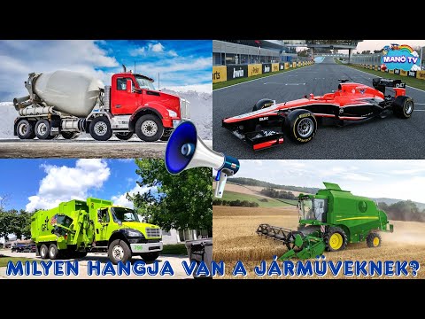 Járművek gyerekeknek - Találjuk ki együtt, hogy milyen hangja van a járműveknek