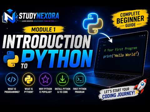 Module 1 Introduction To Python Python Full Course For Beginners