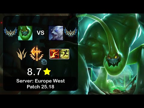 Zac Jungle vs Volibear - EUW Challenger - Patch 25.18