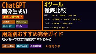 【2026年最新】ChatGPTの画像生成AIは本当に最強？Midjourney・Stable Diffusion・Adobe Fireflyと徹底比較