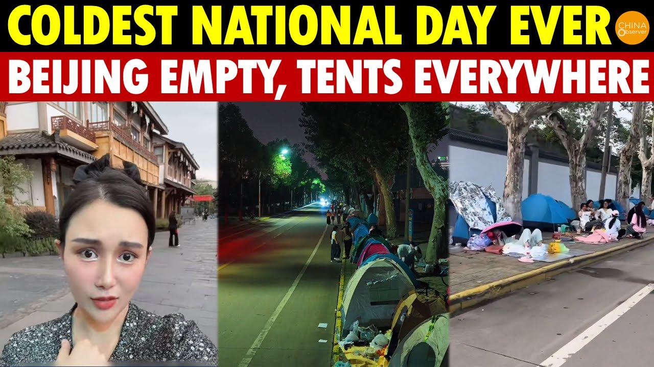 China’s Quietest National Day: Beijing Empty, Streets Filled with Tent Campers and Budget Travelers