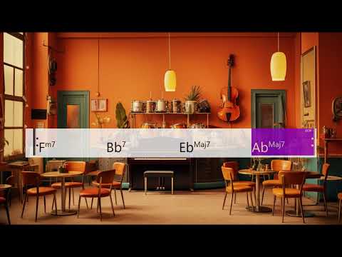Eb:  Fm7 Bb7 Ebmaj7 Abmaj7 (110bpm) Swing Jazz Guitar backing tracks