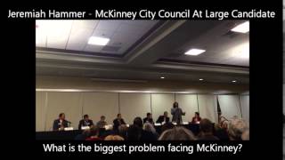 preview picture of video 'What is the biggest problem facing McKinney? - Campaign Forum 3/12/2015'