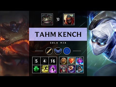 Tahm Kench Mid vs Zed - EUW Diamond Patch 25.18