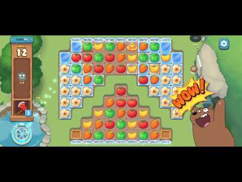 [Gameplay] We Bare Bears Match3 - Level 85 (No Boosters)