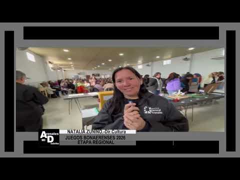 JUEGOS BONAERENSES 2026-ETAPA REGIONAL EN CULTURA SEDE GRAL.ARENALES-NATALIA ZUNINO DIR.DE CULTURA