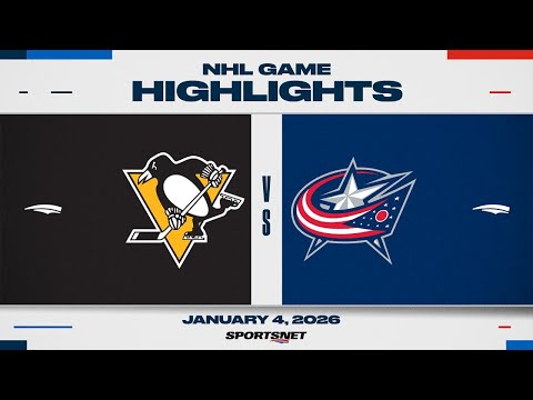 NHL Highlights | Penguins vs. Blue Jackets - January 4, 2026