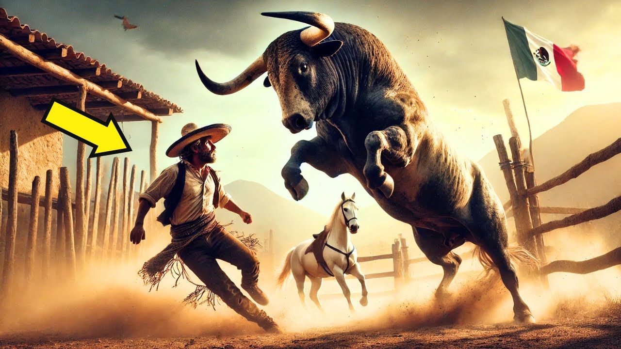 UNA YEGUA INTENTA SALVAR A UN VIEJO GRANJERO DEL ATAQUE DE UN TORO FURIOSO¡ LO QUE HACE SORPRENDERÁ