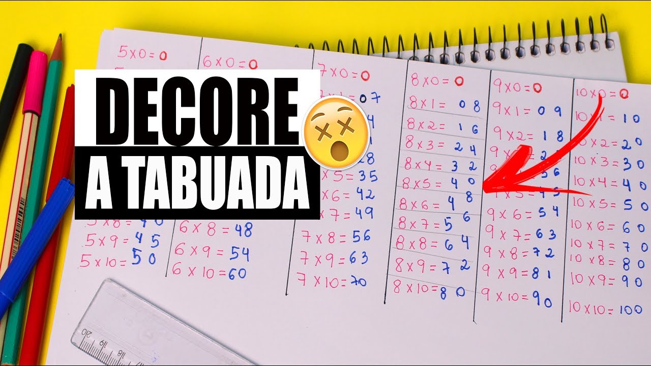 COMO APRENDER A TABUADA SOZINHO EM CASA