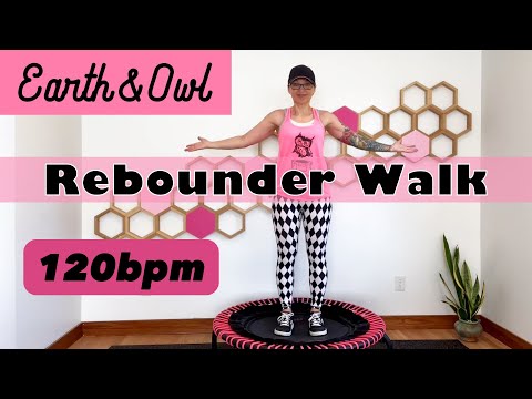 1 Mile Rebounder Walk | 2000 Steps at 120BPM | Low Impact Workout for Seniors & Beginners thumbnail