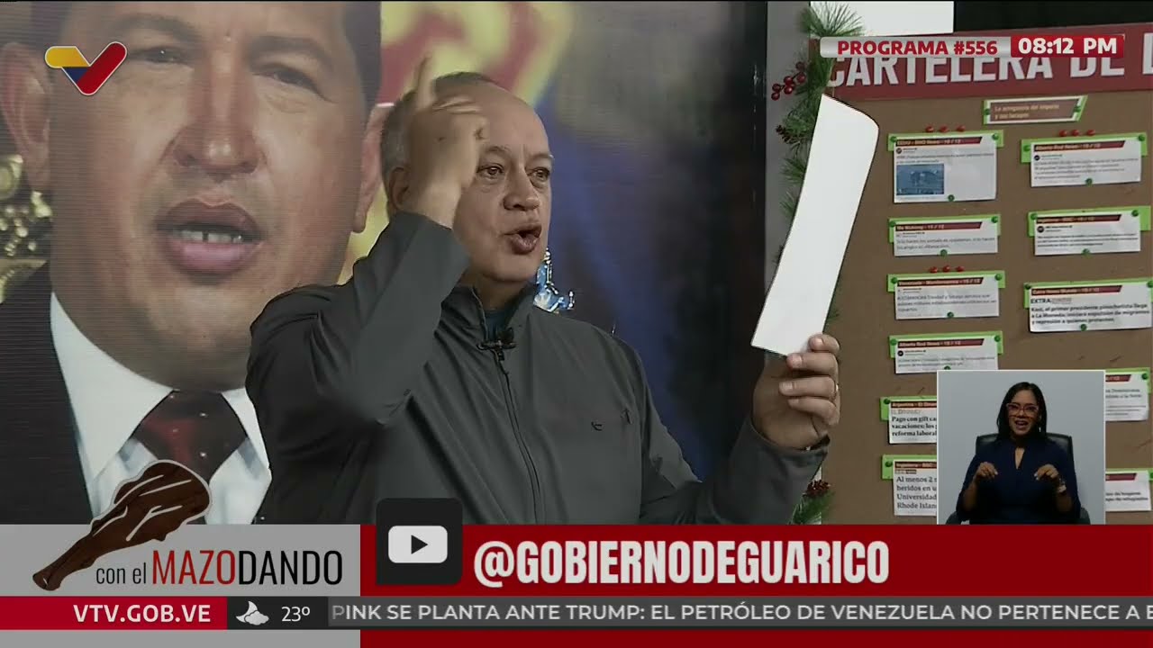 Diosdado Cabello, muy buena respuesta a Donald Trump este 17 de diciembre de 2025 desde El Mazo
