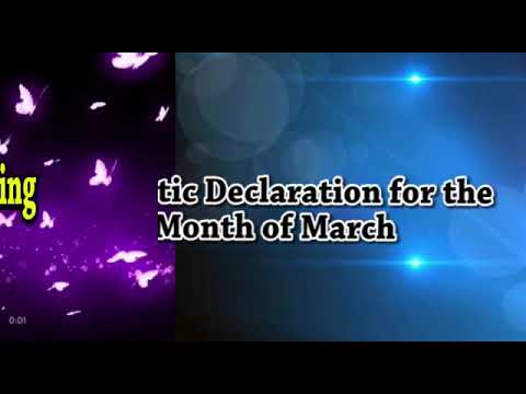 Prophetic Declaration for the month of March