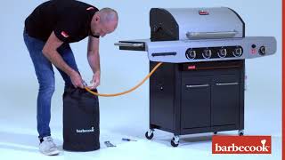 Barbecook kaasupullon asennus ja kaasuvuodon tarkistus