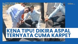 Kena Tipu! Jalanan di India yang Diaspal Ini Ternyata Cuma Ditutup Karpet, Buat Netizen Geram