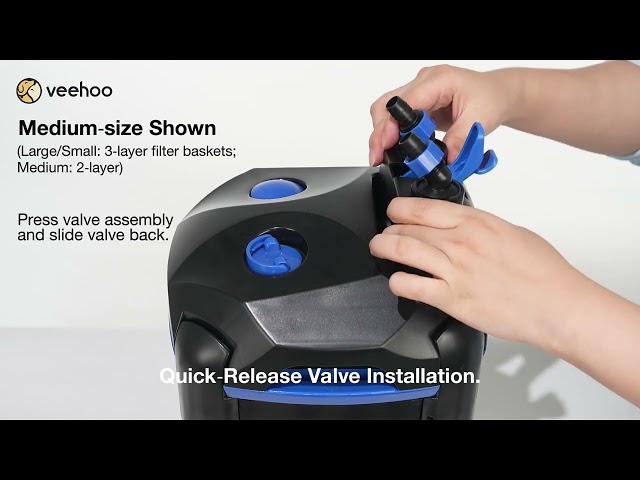 Veehoo External Fish Tank Filter with Flow Control