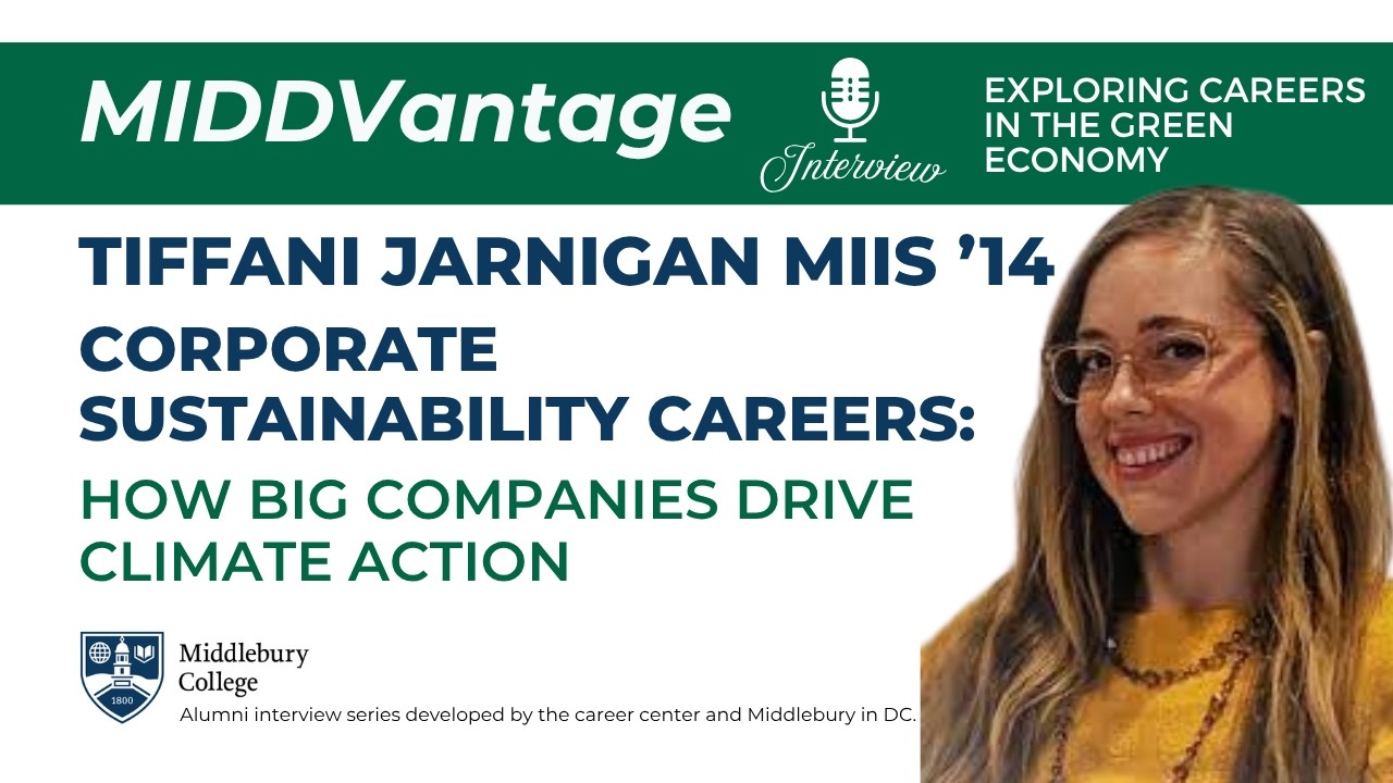 Corporate Sustainability Careers: How Big Companies Drive Climate Action | MIDDVantage video thumbnail