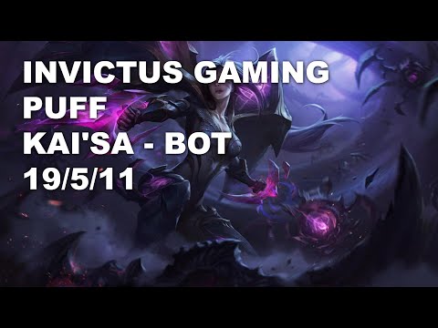 Invictus Gaming Puff Bot Kai'Sa vs Kalista - KR Challenger Rank Game 10.7