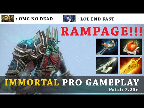 #13 [Wraith King] - 7.23 RAMPAGE!!! - Immortal Pro Gameplay | UNBEATABLE  [Dota2]