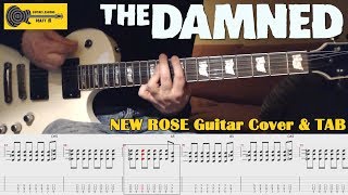 New Rose THE DAMNED Cover | Guitar TAB | Lesson | Tutorial | Punk Song | How To Play