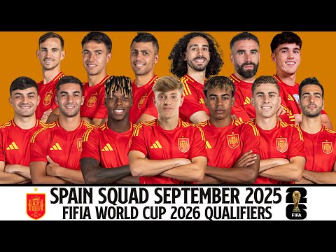 SPAIN Official Squad September 2025 | FIFIA World Cup 2026 Qualifiers