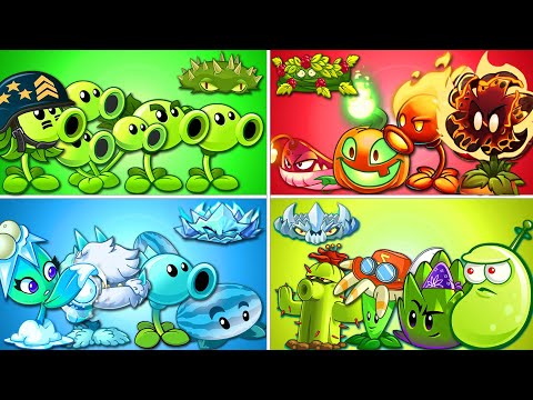 Random 4 Team Plant & TRAP Plant Battlez - Who Will Win - PvZ 2 Team Plant vs Team Plant
