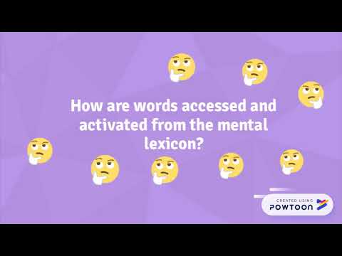 mental lexicon