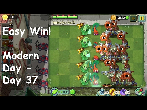Most Ridiculous Combo! Easy Win! | PvZ2 Modern Day - Day 37 with Aloe+Chard Guard+Spikeweed