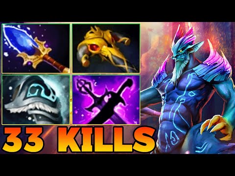 33 Kills Match Winning Leshrac Dota 2 Mid Lane Pro Gameplay Carry Support Build Guide Offlane 7.39