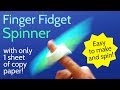 Origami Finger Fidget Spinner - DIY Paper Hand Spinner Without Bearing - Easy Tutorial