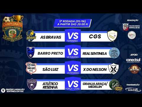 5° RODADA | CAMPEONATO ABERTO DE FUTSAL | SENTINELA DO SUL