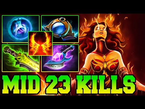 Lina Dota 2 Mid Carry With 23 Kills Build Pro Gameplay Guide 7.34