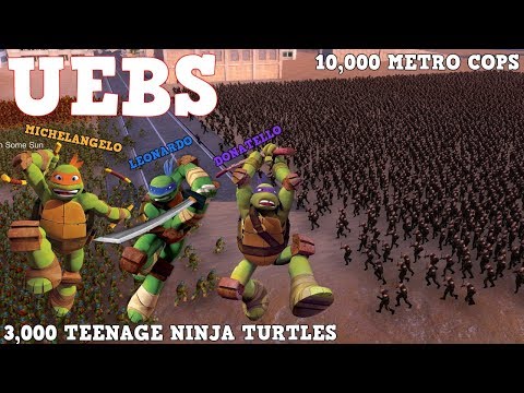 3,000 TEENAGE NINJA TURTLES VS 10,000 METRO COPS!! (MOD) UEBS (ULTIMATE EPIC BATTLE SIMULATOR)