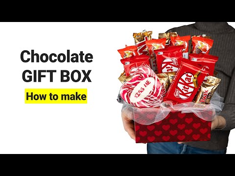Easy CHOCOLATE GIFT BOX | Chocolate Box Bouquet DIY