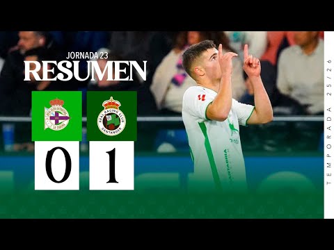 RESUMEN ı Deportivo de La Coruña 0-1 Real Racing Club  ı Jornada 23 | Temporada 25/26