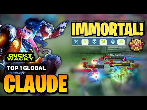 KING CLAUDE Goldlane Perfect Gameplay[ Top 1 Global Claude Best Build ] By DuckyWacky-Mobile Legends