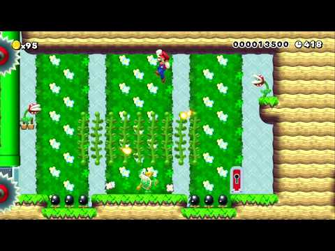 Prickly Piranah Plant Pathway by Weazel - SUPER MARIO MAKER - NO COMMENTARY 1bc 1bc