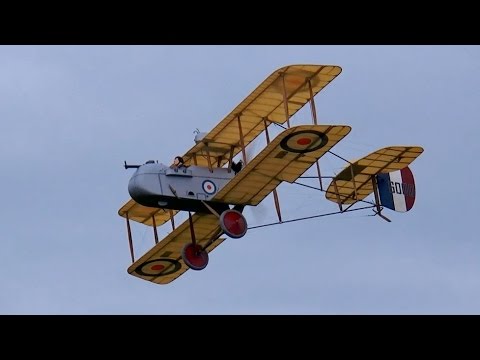 D.H.2 AIRCO DE HAVILLAND RC SCALE MODEL OLDTIMER AIRCRAFT / E-Meeting Birkholz 2015