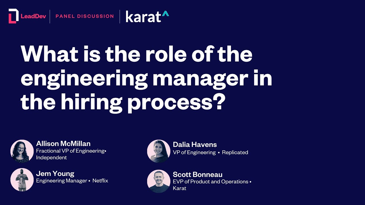 What is the role of the engineering manager in the hiring process?
