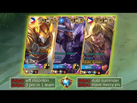 ALDOUS M1 + CLINT M2 + ROGER M3 = ??? | TOP GLOBALS IN 1 TEAM | MLBB