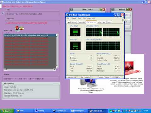 Modeling and Detection of Camouflaging Worm