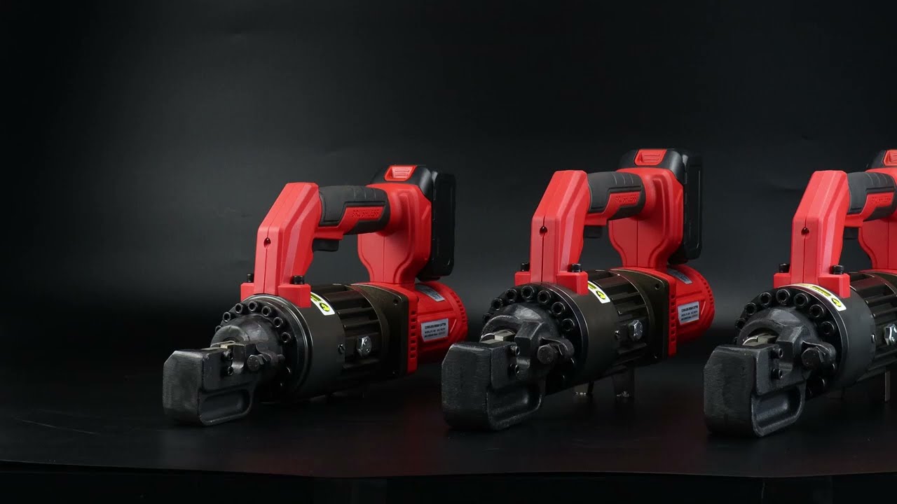 PC-16B electro-hydraulic rebar cutter cutting rebar video