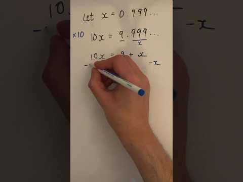 (ASMR) Proof 0.999… = 1 #Shorts